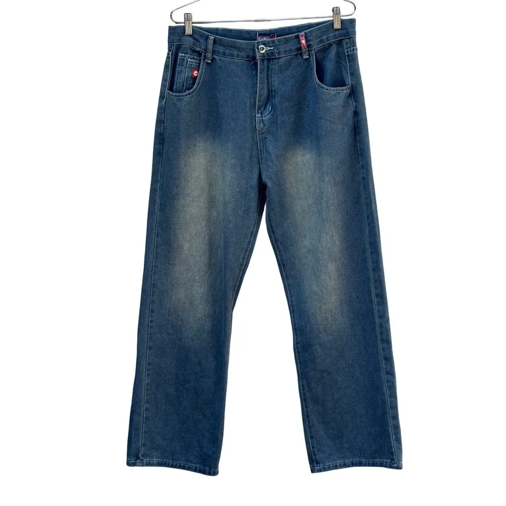 Y2K JNCO Graffiti Collection Jeans Mens 33x29 Blue Vintage Wide Leg Baggy Denim